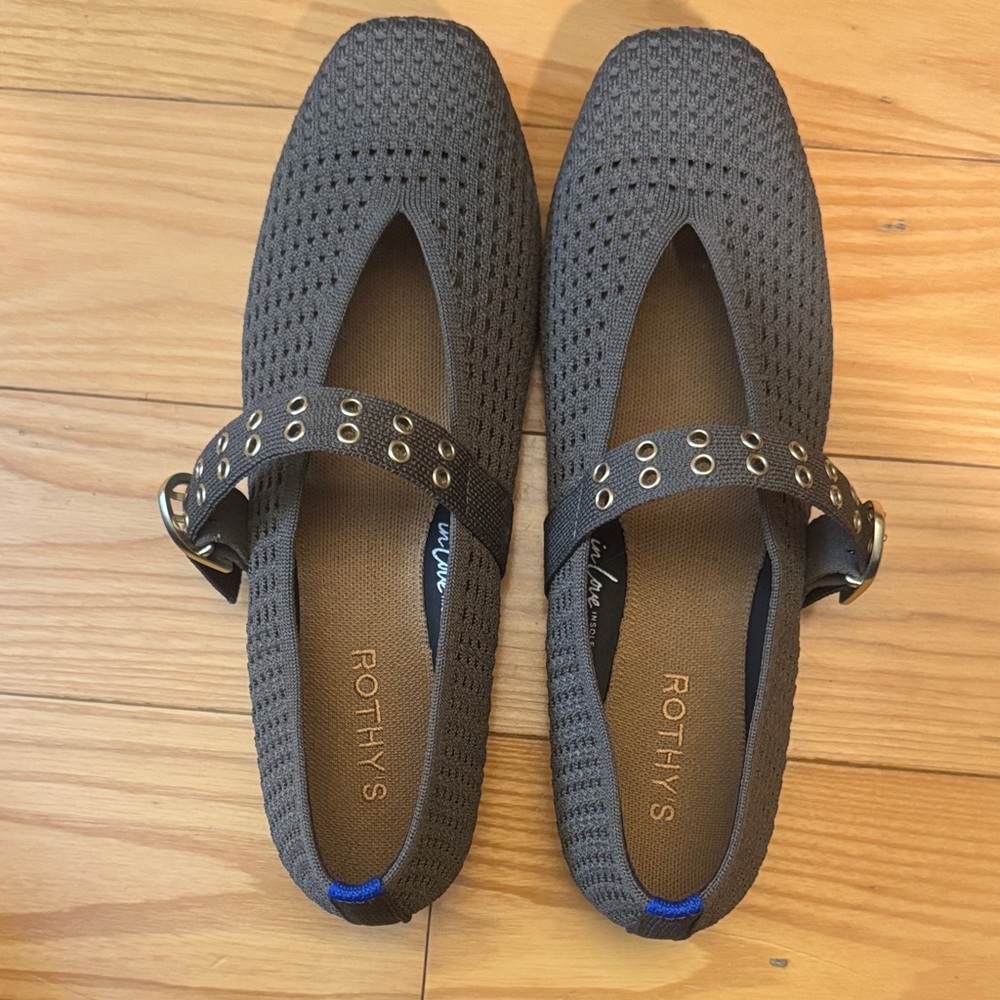 Rothy's Women's Charcoal Mary Jane Flats